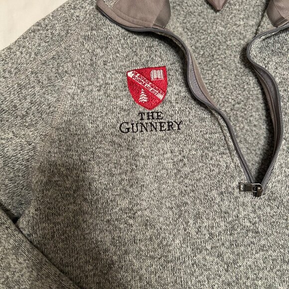 Patagonia Sweater 1/4 Zip Pullover Womens Medium Heather Gray Fleece Knit w Logo - Picture 9 of 12